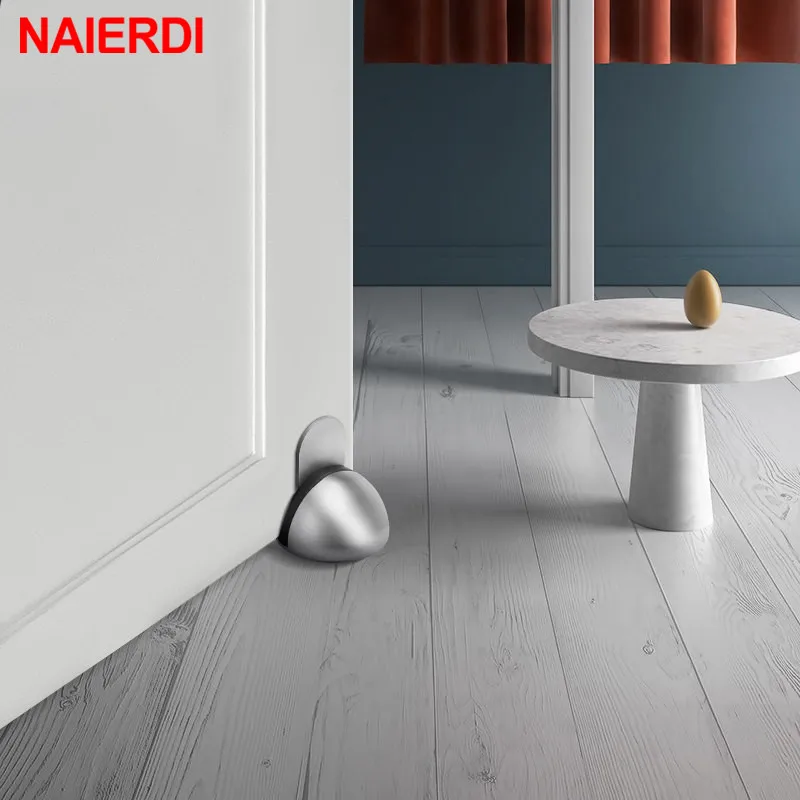 Door Stopper Magnetic Door Stopper NAIERDI Magnet Door Stops Stainless Steel Door Holder Magnetic Stopper Non-punch Doorstop Furniture Hardware