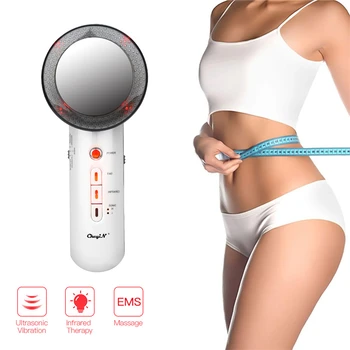 

3 IN 1 Beauty Slimming Massager 1Mhz Ultrasonic Micro Current EMS Infrared Heat Therapy Fat Burner Face Body Beauty Device