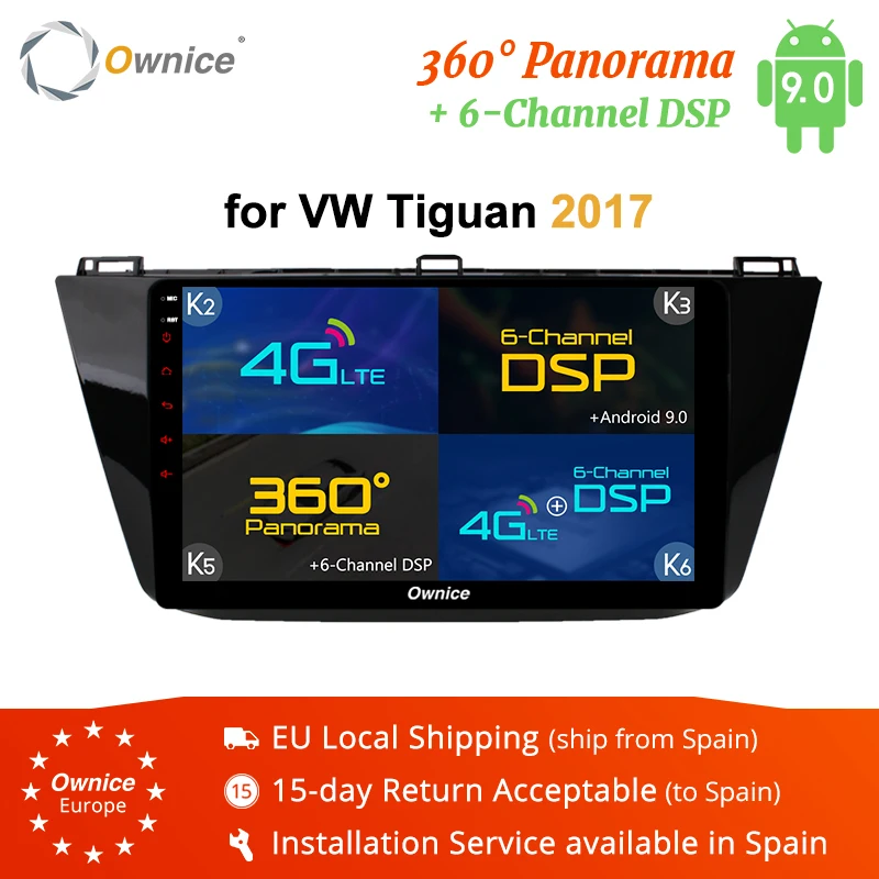 

Ownice K1 K2 K3 K5 K6 Octa Core Android 9.0 Car Radio GPS Navigation for VW Tiguan L 2017 DVD Multimedia 4G LTE 360 panorama DSP