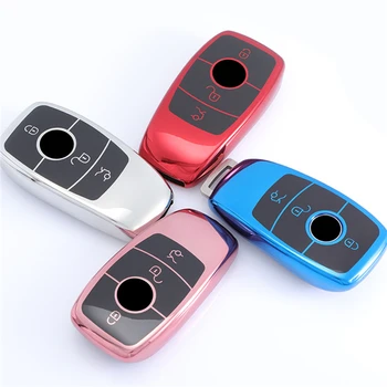 

For Mercedes Benz 2017 E Class W213 2018 S class Car styling Accessories Scratch-resistant New Soft TPU Car Key Case Full Cover