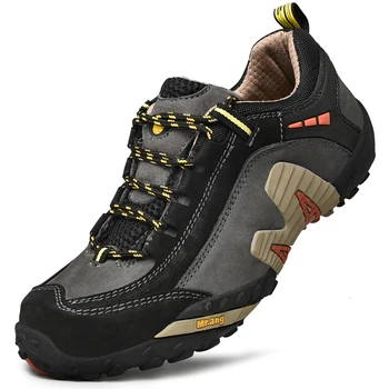 

High Quality Cowhide Men Hiking Shoes Waterproof Trekking Shoes Breathable Climbing Sneakers Sports Anti-Slip Hunting Shoes