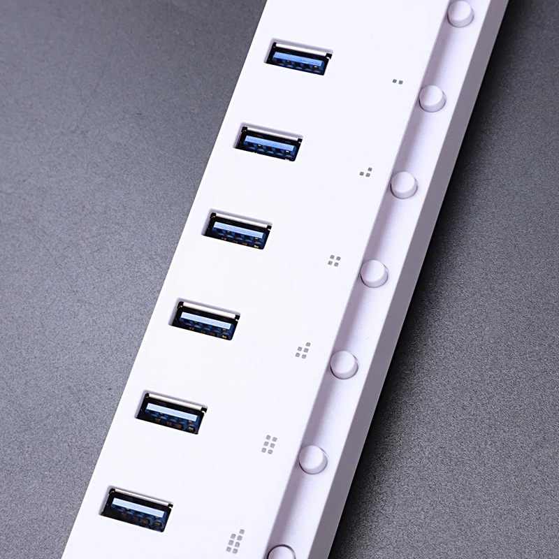7 портов Usb 3,0 концентратор адаптер с переключателем вкл/выкл, 5 Гбит/с высокая скорость для ПК ноутбук с переключателем ВКЛ/ВЫКЛ