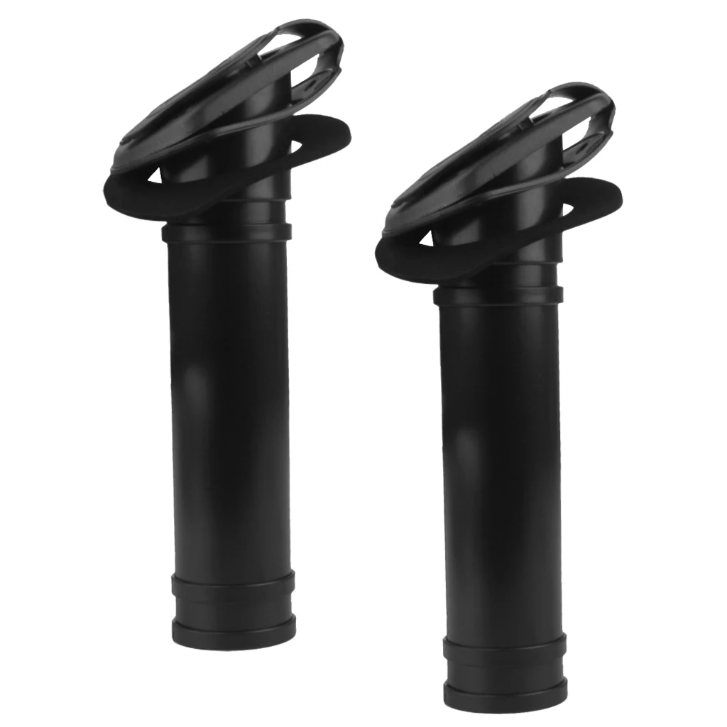 2Pcs Flush Mount Rod Holder Rack Bracket & Cap Gasket For Boat Kayak Fishing