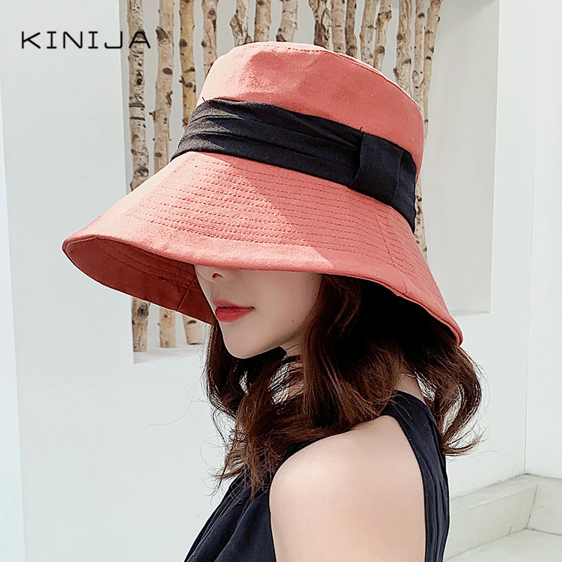 Новинка 2020 женская летняя шляпа универсальная Солнцезащитная с большими полями
