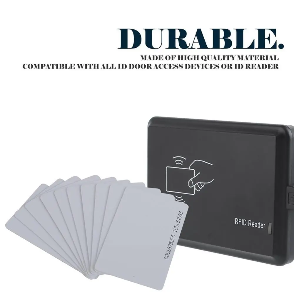 

10pcs/lot rfid card 125khz TK4100 blank smart card EM4100 ID pvc card with UID series number for access control system
