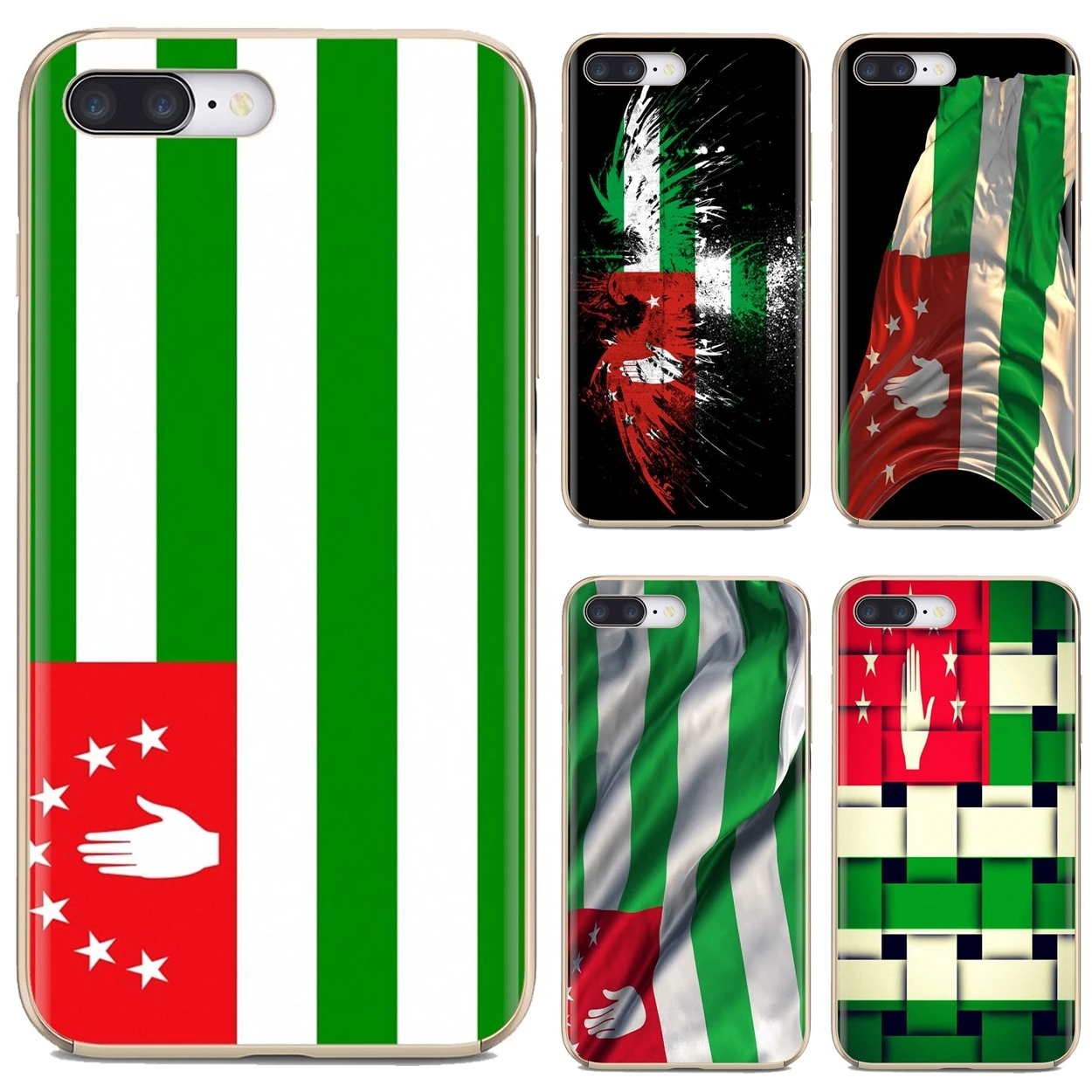Georgia Abkhazia Flag Print Soft TPU Case For iPhone 11 Pro 4 4S 5 5S SE 5C 6 6S 7 8 X 10 XR XS Plus Max iPod Touch | Мобильные