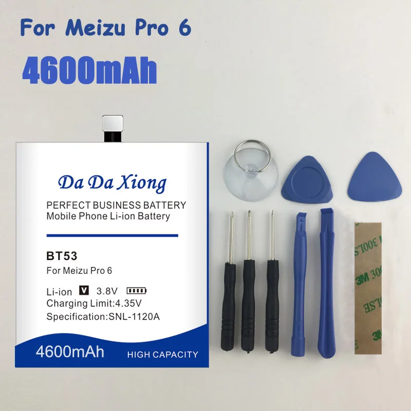 Аккумулятор DaDaXiong 4600 мАч BT53 для Meizu PRO6 умная деталь PRO 6 6s Pro 6S BT53S | Мобильные