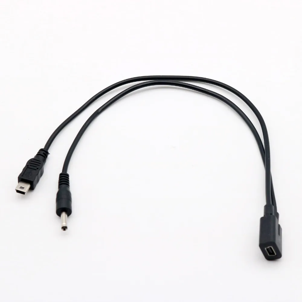 1 шт. Mini USB 5-контактное гнездо для Mini USB 5 Pin типа «папа»+ DC 3,5 мм x 1,35 мм сплиттер папа-папа кабель для gps навигации