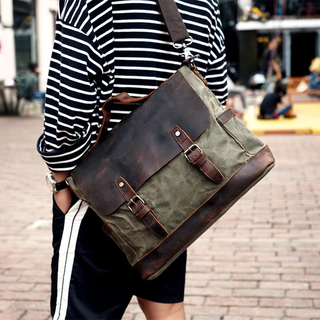 Waxed Canvas Messenger Bag