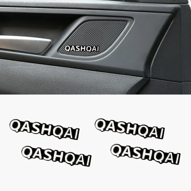 4 шт. алюминиевые 3D наклейки на колонки NISSAN QASHQAI J10 J11 2011 2008 2018 2019|Мусорка в авто| |