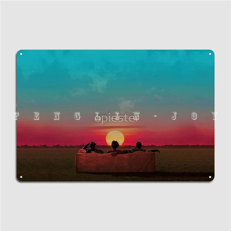 

Sunset Red/Blue Alternative Metal Sign Club Party Home Create Painting Décor Tin Sign Poster