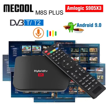 

MECOOL M8S Plus DVB T/T2 Android 9.0 TV Box Amlogic S905X2 4K H.265 2.4G/5G WiFi Set Mini TV Box Hybridtv Satellite Media Player