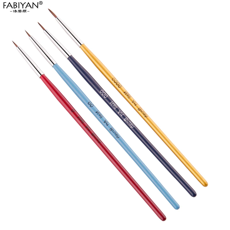 

Nail Art French Wood Painting Drawing Builder Dotting Dot Brush UV Gel Polish Tips Brushes Pen DIY Manicure Tools Set 4Pcs Kit
