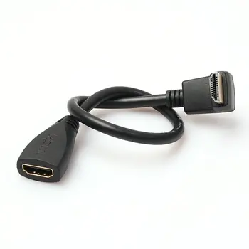

0.3M HDMI Right Angle 90 Degree 270 Degree Flat Cable Metal Connectors 1.4V High Speed HDMI Cable With Ethernet