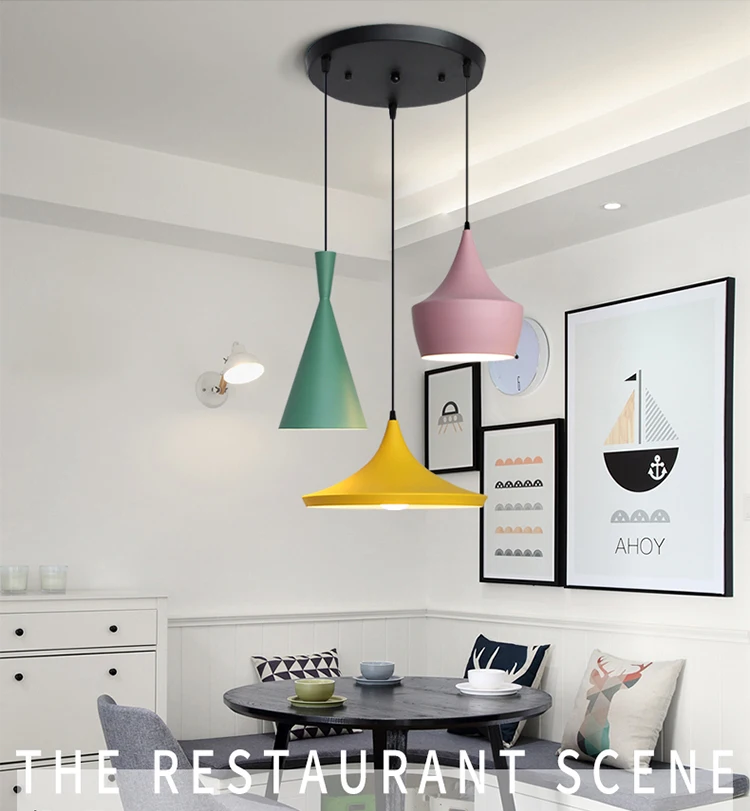 

Modern Industrial Horn Shape Light Hanging Single Chandelier Lamp Lighting Restaurant Bar Bedroom Hanging Lamps 3 type