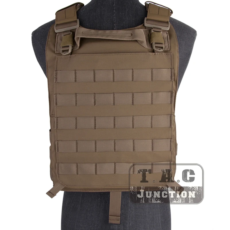 US $106.95 Tactical LBX4020 Armatus II Slick Vest Emersongear Lightweight Adjustable Body Armor Plate Carrier Vest W M4 Mag Pouch CB