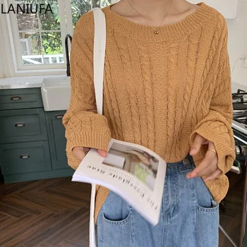 

Autumn winter women sweaters pullovers korean style long sleeve casual sweater women slim solid knitted jumpers sweater Y971