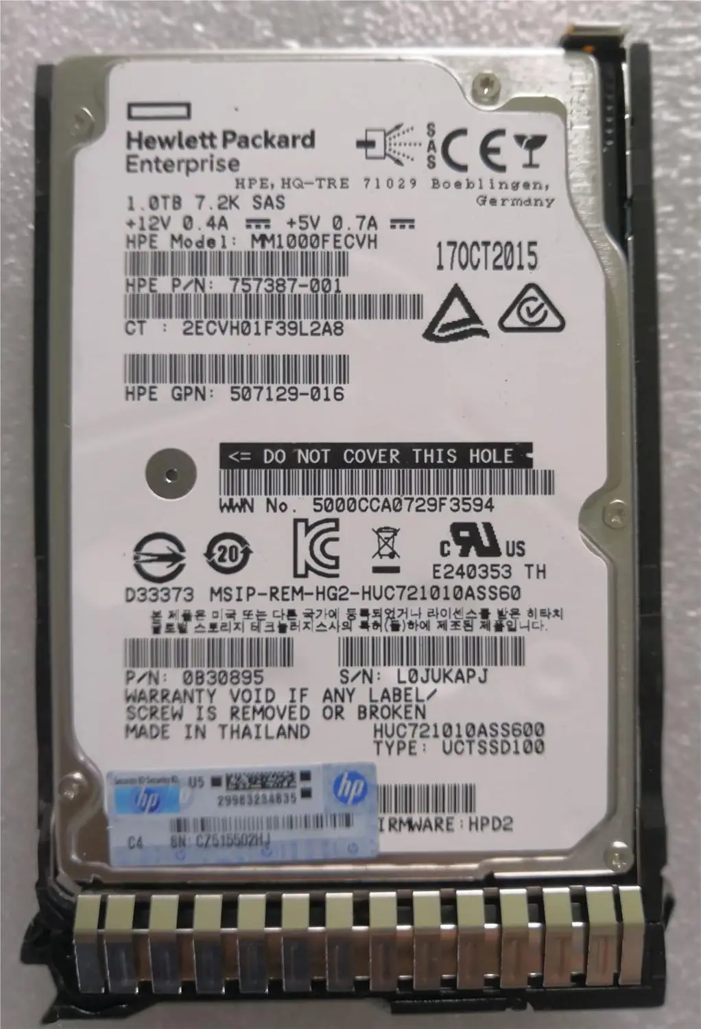 652749 B21 653954 001 1 ТБ 6G SAS 7 2 K rpm SFF (2 5 дюйма) SC|Компьютерные кабели и разъемы| |