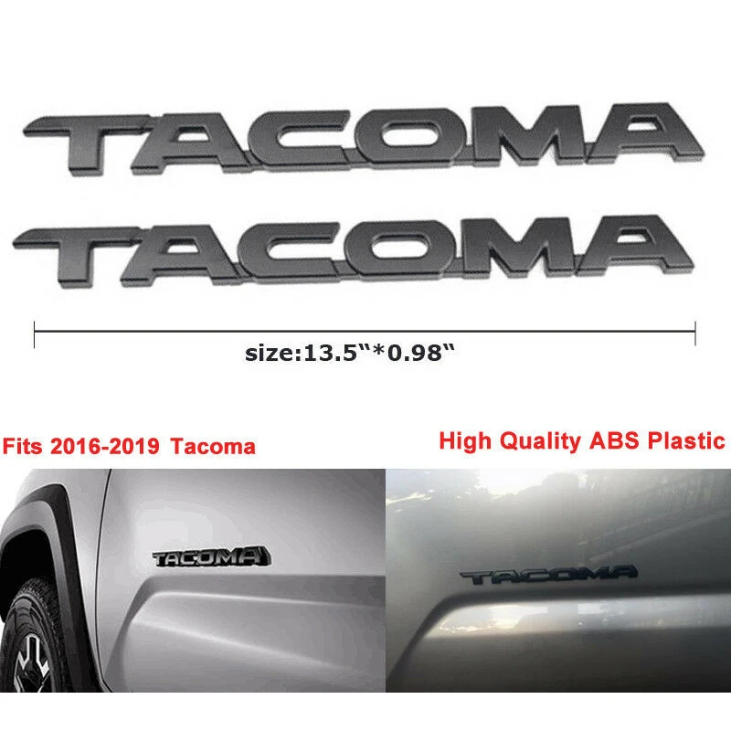 Для Tacoma V6 SR5 багажник автомобиля дверь багажника наклейка эмблема наклейка значок на замену для Toyota Tacoma 2005-(матовый черный) 5 шт. S