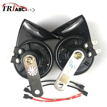 

2 PCS Loud Universal Car Klaxon Horn Warning Alarm Loudspeaker 105-115DB Original Connector Car Styling Parts 2019 Patent Super
