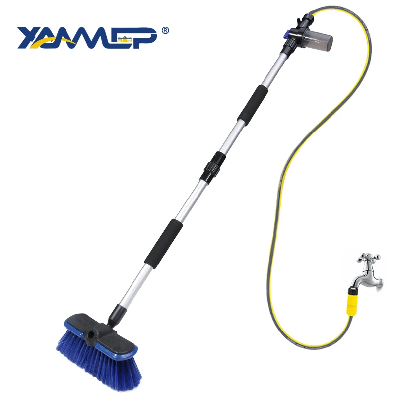 Online Cepillo de lavado de coche cepillo de flujo de agua de coche cabezas reemplazables camión limpiador de neumático cepillo de manija ventanas de coche Herramientas de limpieza Xammep