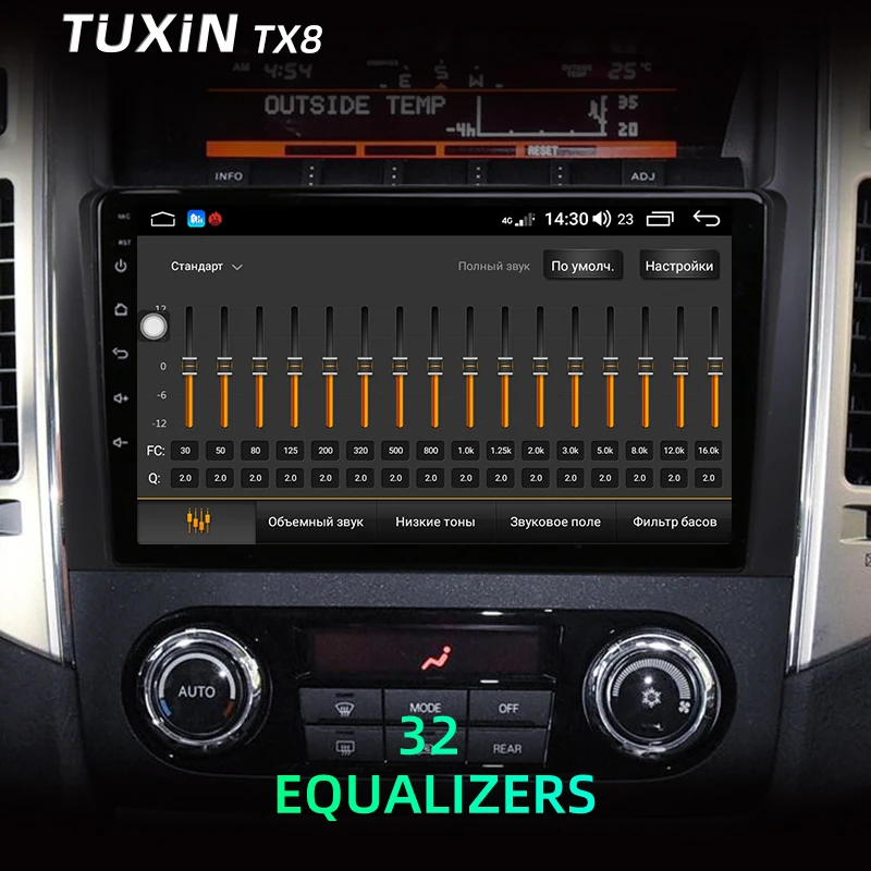 TUXIN 2 Din Android Магнитола для Mitsubishi Pajero 4 V80 V90 2006 2007 2008 2014 8.1 Автомобильный