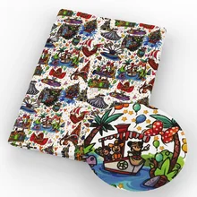 50*145 см Животные буквы напечатаны полиэстер хлопок ткань для шитья DIY лоскутное рукоделие детская одежда подушки сумки, 1Yc9114