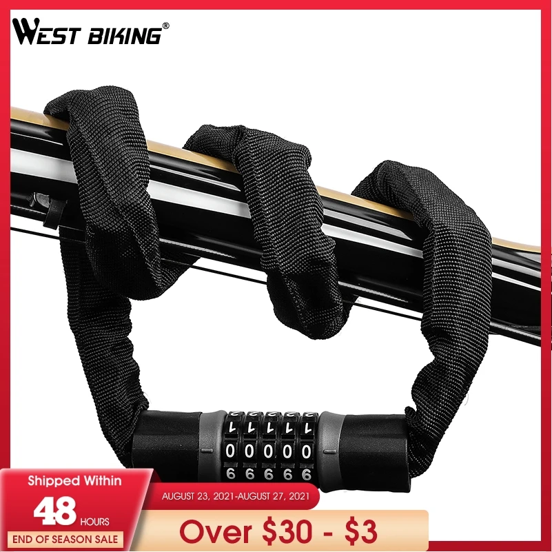 WEST BIKING прочный замок для велосипедного кабеля стальная высокопрочная