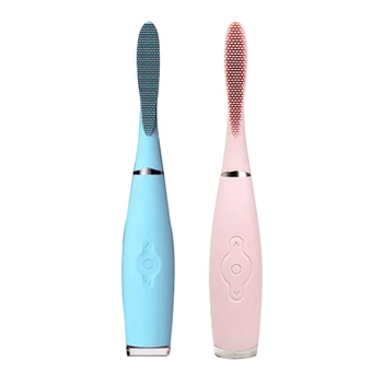 

Sonic Silicone Electric Toothbrush Oral Care Teeth Whitening Waterproof Deep Cleaning USB Rechargeable Toothbrush
