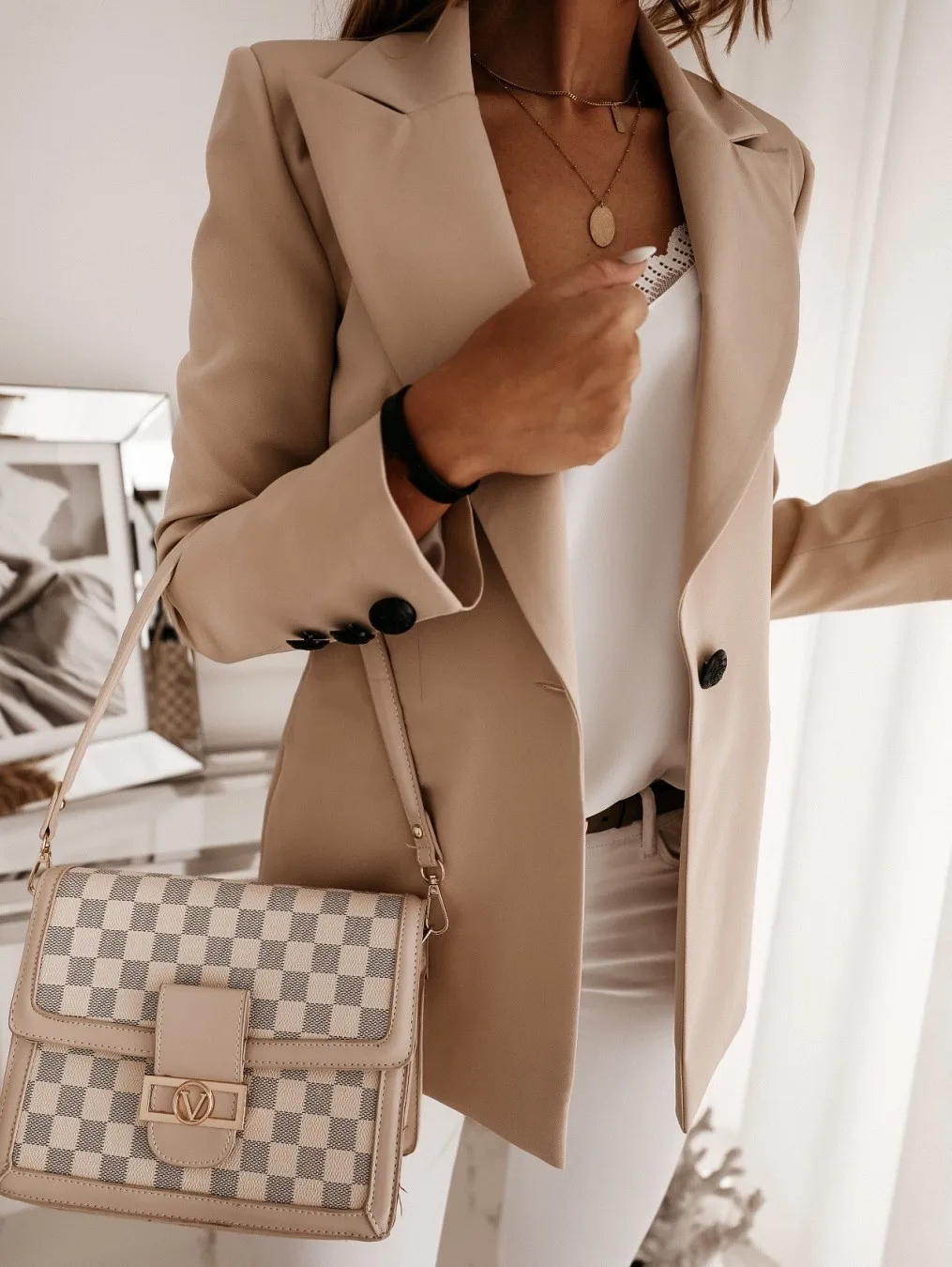 Waliicorners Casual Notched Collar Long Sleeve Work Suit Office Lady Solid Blazers Fashion Blazer Jacket 10 H7778da9ef63a47c58411cb84f5b6a32c9