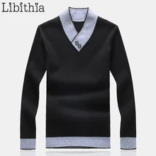 Мужские повседневные пуловеры, Свитера на пуговицах с v-образным вырезом, теплые осенние большие размеры, M-8XL высокого качества, красные, черные, белые, зеленые, A85