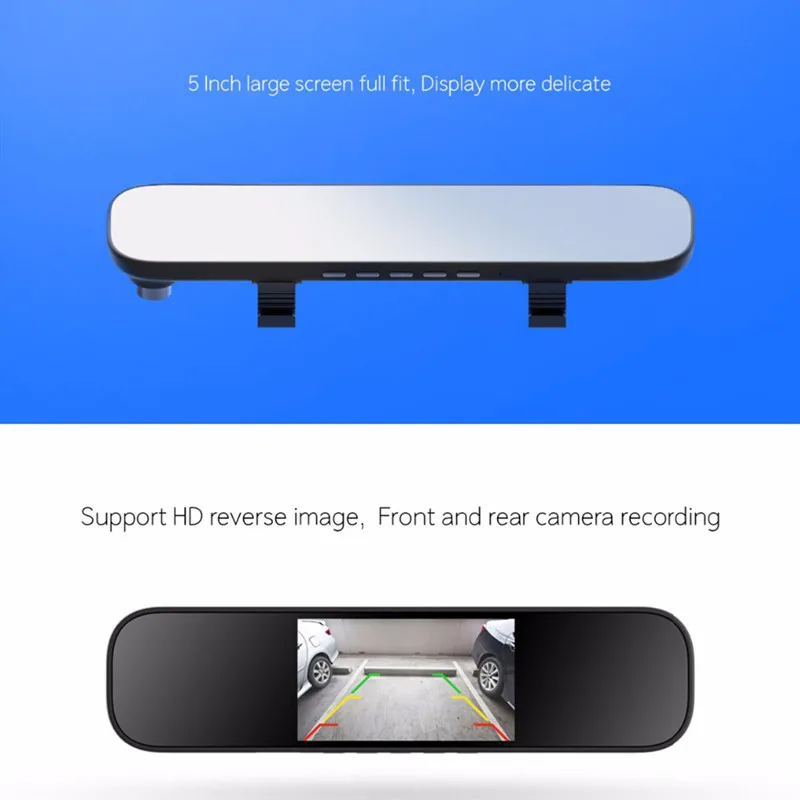 Зеркало заднего вида Xiaomi Mijia умная камера для вождения 1080P HD 5 дюймов IPS экран IMX323
