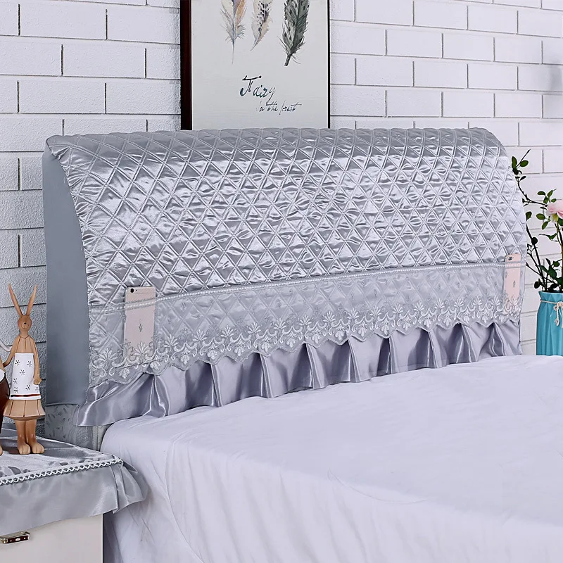 Модный тюлевый кружевной чехол на спинку кровати съемный очищающий текстильный чехол Супер эластичное украшение кровати ткань BY194A