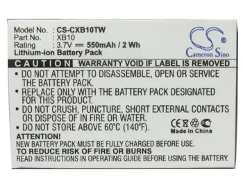 

Battery for Xact Communication Wristlinx x3x, Wristlinx x2x, Wristlinx x33xif-2, Wristlinx x33xif, Wristlinx x3x-2, xb10 550mAh