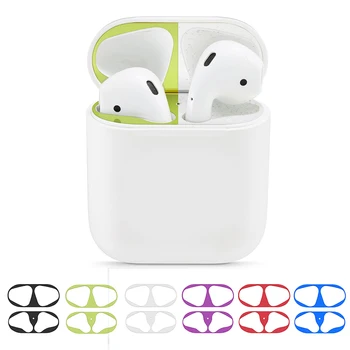 

On For Apple AirPods 1 Guard Protective Earphone Case Sticker for Airpods 1 Internal Cover Patch Dust-proof metal Film Sticker