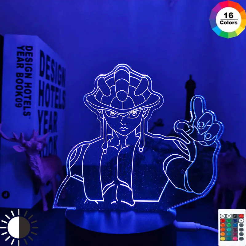 3d Led Lamp Anime Hunter X for Bedroom Decor Nightlight Birthday Gift Room Table Acrylic Night Light Hxh Meruem | Освещение