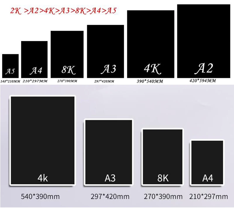 50pcs/lot A3 A4 A5 Black Kraft Paper DIY Card Making 120g 150g 180g 250g 300g 400g Craft Paper Thick Paperboard Cardboard