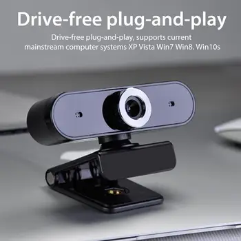 

2020 Webcam Mini HD Web Camera USB Built-in Sound Absorption Noise Reduction Microphone 1080P Web Cam Home Office Online