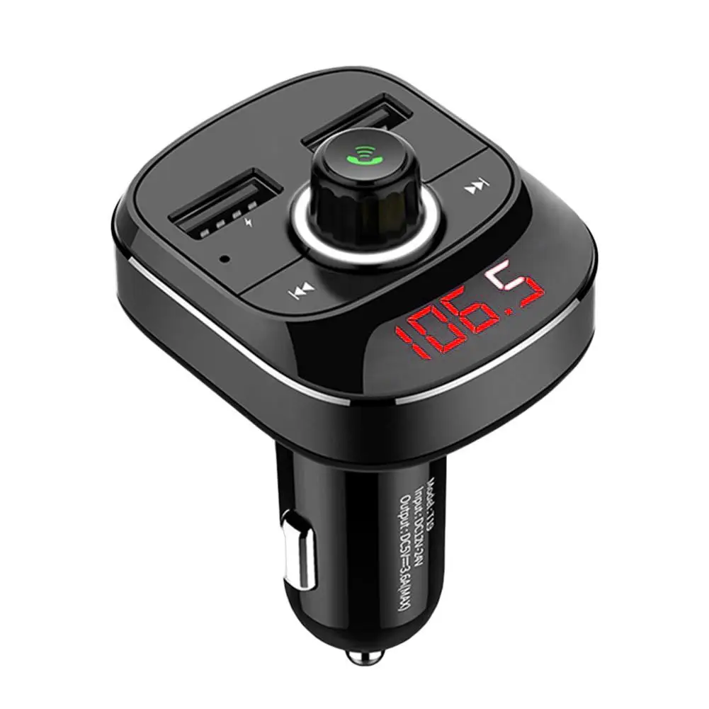 Dual USB Car Charger Bluetooth Transmitter Wireless Handsfree Audio Receiver Auto 2.1A Fast Accessories #L4 | Мобильные телефоны и