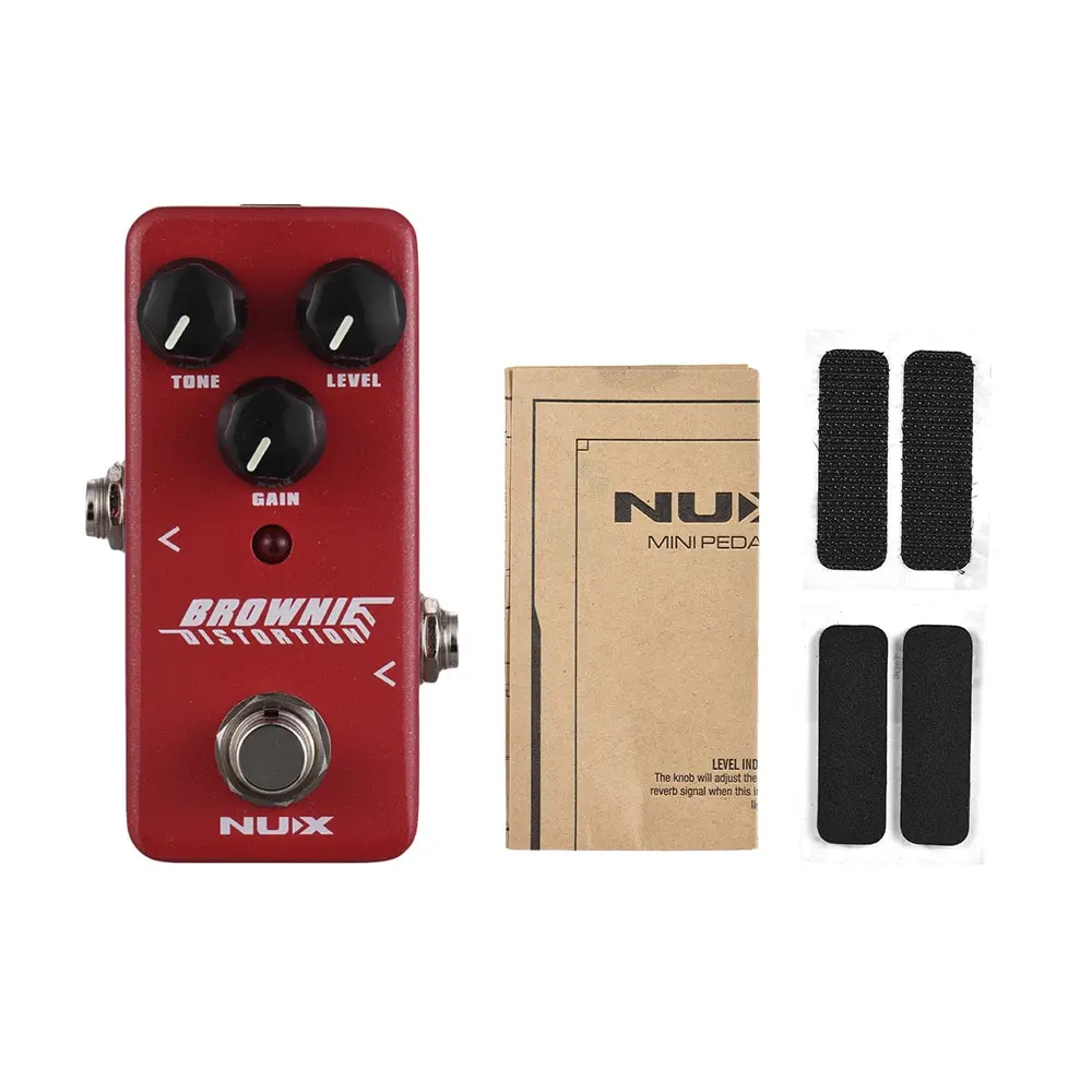 NUX NDS-2 BROWNIE гитара с эффектом искажения Педаль Эффекта полностью металлический корпус истинный Обход с уникальным предварительно усиленным искажением трубки питания
