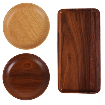 

New Natural Zebra Wood Modern Simplicity Serving Tray Kung Fu Tea Cutlery Trays Pallet Fruit Dessert Plate 9 Sizes Available