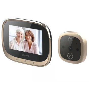 

1 Set HD Door Monitor Kit Muti-use Door Viewer 2 in 1 Doorbell Set Smart Eye Peephole Kit for Office Hotel Shop