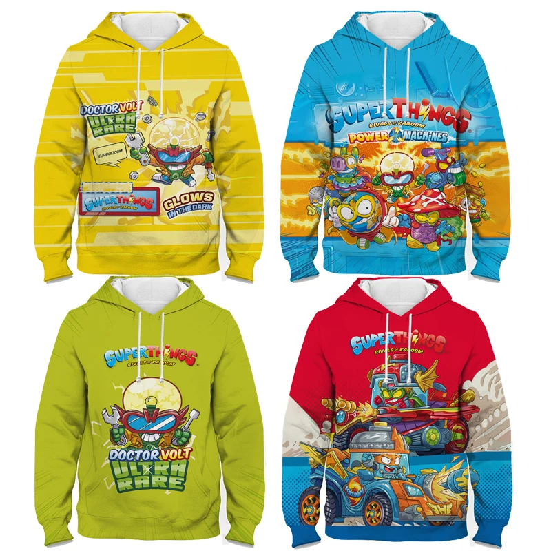 Sudadera con capucha de Doctor Volt, Superzings Serie 7, para niños y niñas, Primavera