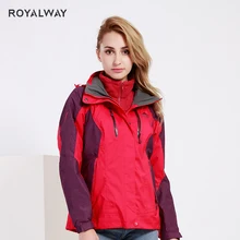 ROYALWAY, новинка, ветровка для путешествий, женская, съемная, флисовая подкладка, модная, для кемпинга, туризма, ветрозащитная, теплая, пальто, RFOL4390F