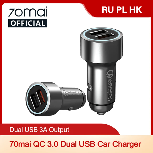 Dual Usb 70mai Charger 70mai Dual Usb Car Charger