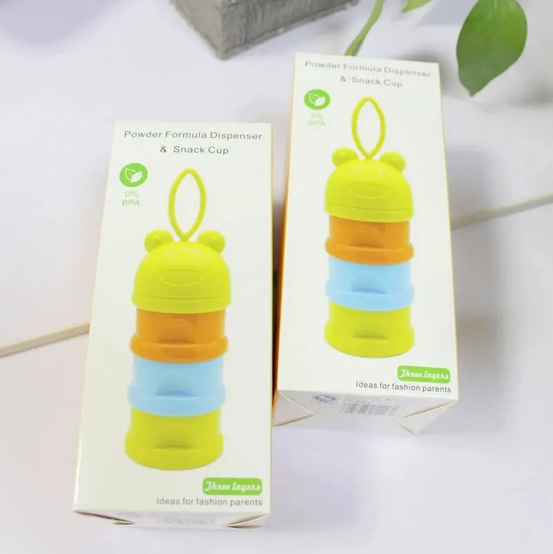 

Qinn C3163 Baby Milk Box Portable Newborns Nursing Large Capacity Mini Infant Cartoon Three Layer Lattice