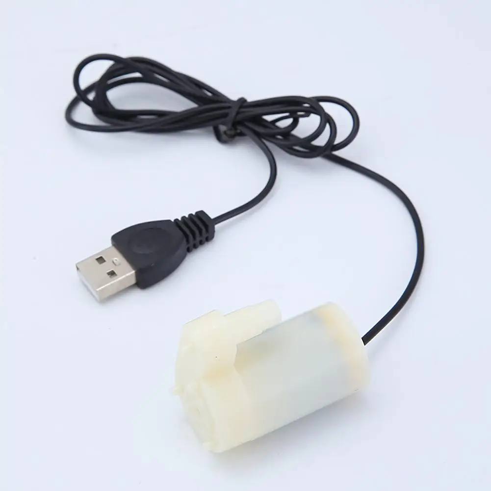 Small Submersible DC Water Pump with 1Meter USB Cord Aquarium Outdoor Use