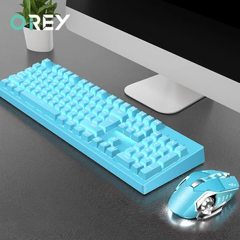 

USB Wired Backlit Gaming Keyboard Mouse Combo 104 Keycaps Mechanical Feeling Keyboard Game Mouse For Laptop PC Computer Gamer