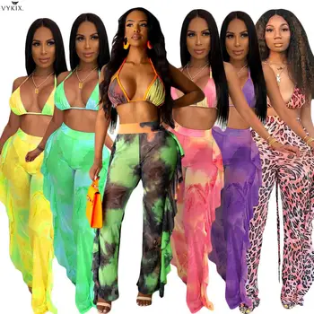 

Summer 2020 Plus Size 2 Piece Set Women Outfits Neon Club Outfits Two Piece Set Crop Tops And Pants Matching Sets Femme Ensemble