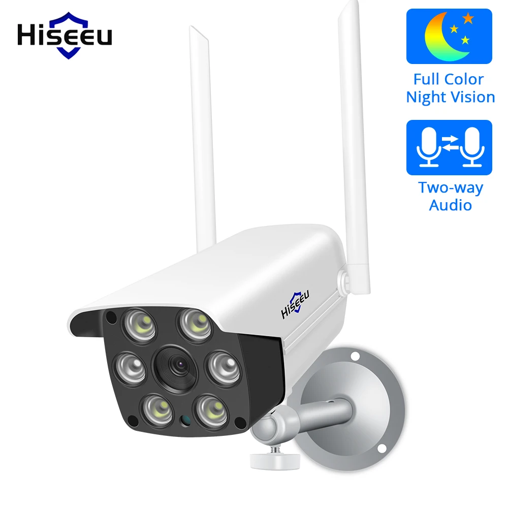

1080P Full 2MP WIFI IP Camera Outdoor ONVIF Wireless Waterproof Camera App Alarm Color Night Vision TF Card Hiseeu
